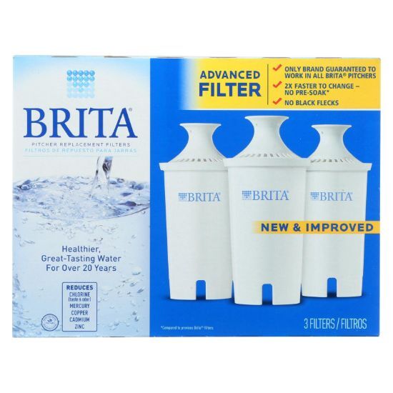 Brita - Replacement Pitcher and Dispenser Filter - 3 Pack