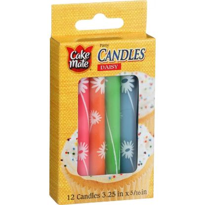 Cake Mate Birthday Party Candles - Daisy - 3.25 in x 5/16 in - 12 Count - Case of 12