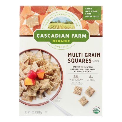 Cascadian Farm Cereal - Organic - Multi-Grain Squares - 12.3 oz - case of 10