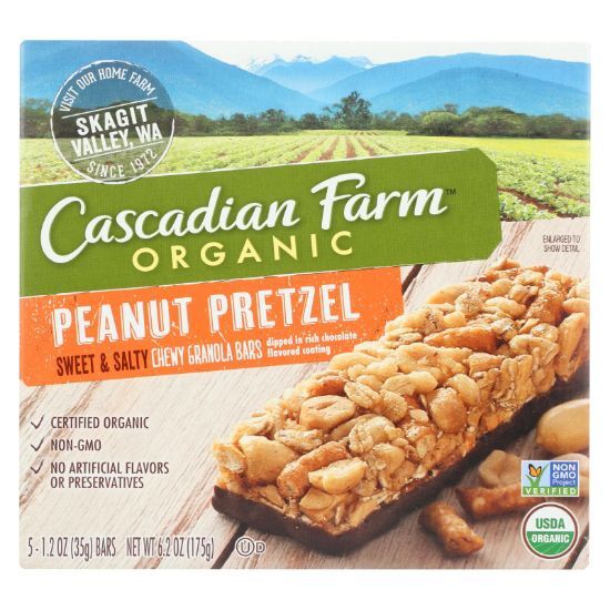 Cascadian Farm Sweet and Salty Bar - Organic - Peanut Pretzel - 6.2 oz - case of 12