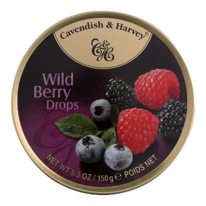 Cavendish and Harvey Fruit Drops Tin - Wild Berry - 5.3 oz - Case of 12