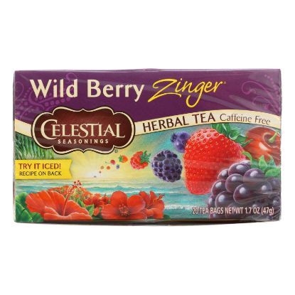 Celestial Seasonings Herbal Tea - Caffeine Free - Wild Berry Zinger - 20 Bags