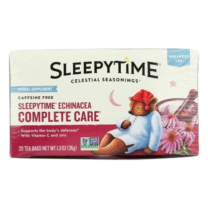 Celestial Seasonings Sleepytime Echinacea Complete Care Wellness Tea - 20 Tea Bags - Case of 6