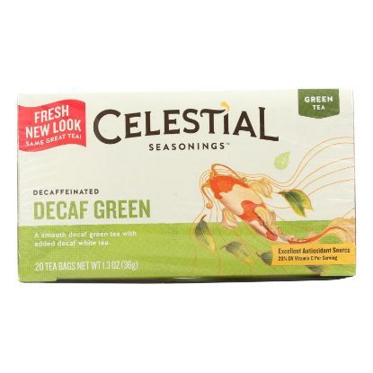 Celestial Seasonings Green Tea Caffeine Free - 20 Tea Bags - Case of 6