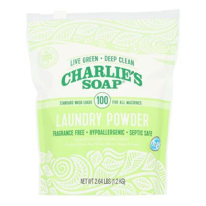 Charlies Soap Laundry Detergent - 100 Loads - Powder - 2.64 lb - case of 6