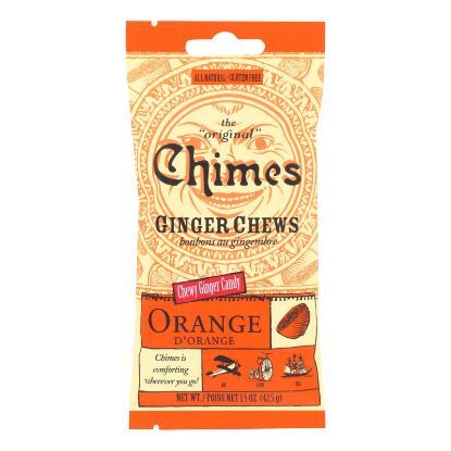 Chimes - Ginger Chews - Orange Citrus - 1.5 oz - Case of 12