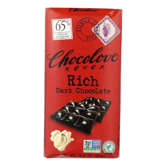 Chocolove Xoxox - Premium Chocolate Bar - Dark Chocolate - Rich - 3.2 oz Bars - Case of 12