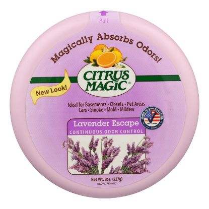 Citrus Magic Odor Absorber - Solid Lavender - Case of 6 - 8 oz