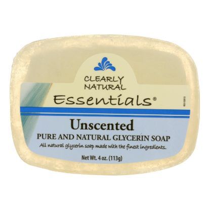 Clearly Natural Glycerine Soap Unscented - Natural Soap for Gentle Cleansing- 4 oz.