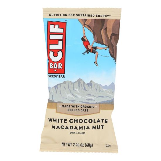 Clif Bar - Organic White Chocolate Macadamia Nut - Case of 12 - 2.4 oz