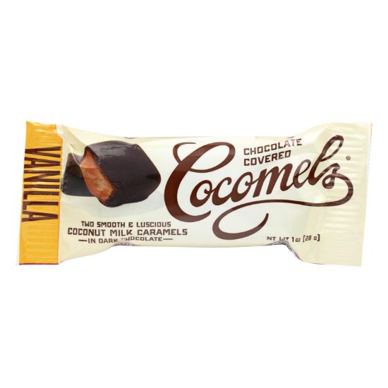 Cocomel - Dark Chocolate Covered Cocomel -s - Vanilla - Case of 15 - 1 oz.