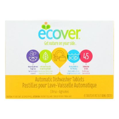 Ecover Automatic Dishwasher Tablets - Citrus - 45 count - case of 5