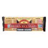 Edward and Sons Brown Rice Snaps - Tamari Sesame - Case of 12 - 3.5 oz.