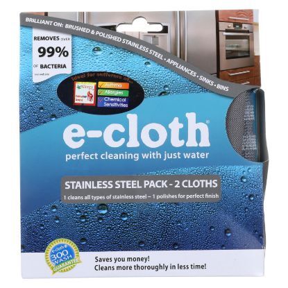 E-Cloth Stainless Steel Cleaning Cloth - 2 Pack