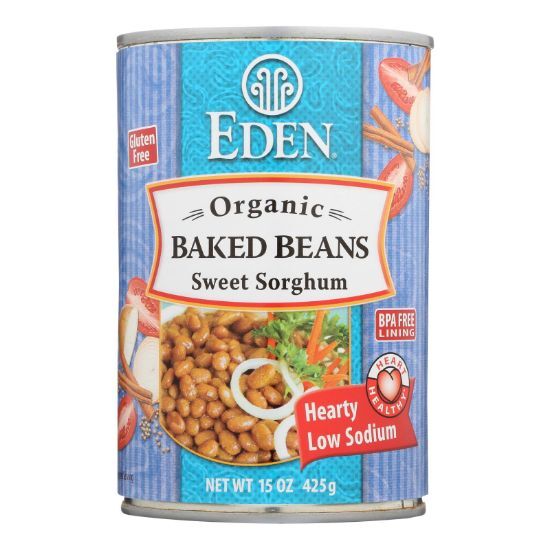 Eden Foods Baked Beans with Sorghum and Mustard Organic - Case of 12 - 15 oz.