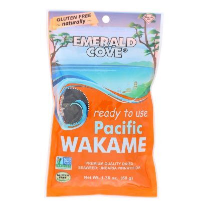 Emerald Cove Sea Vegetables - Pacific Wakame - Silver Grade - Ready to Use - 1.76 oz - Case of 6