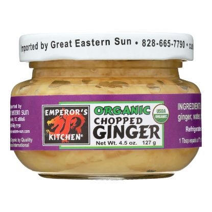 Emperors Kitchen Ginger - Organic - Chopped - 4.5 oz - case of 12