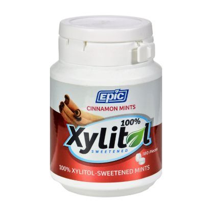 Epic Dental - Xylitol Mints - Cinnamon Xylitol Bottle - 180 ct