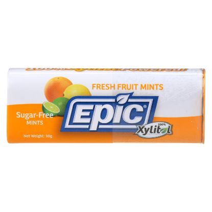 Epic Dental Mints - Fresh Fruit Xylitol Tin - 60 ct - Case of 10