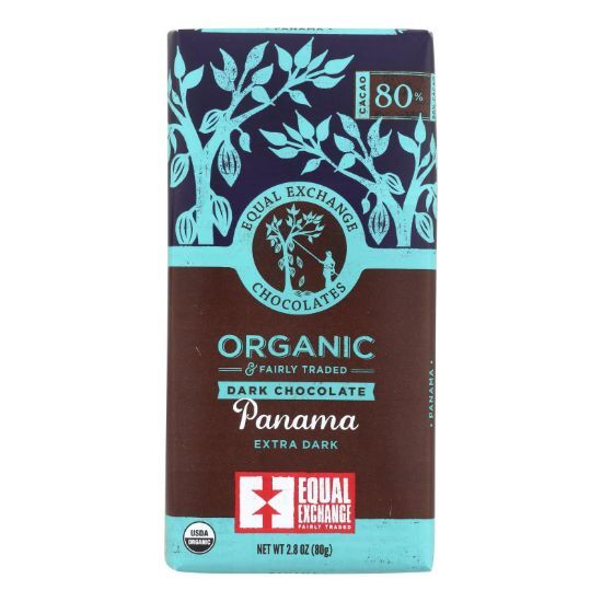 Equal Exchange Organic Dark Chocolate Bar - Panama Extra - Case of 12 - 2.8 oz.