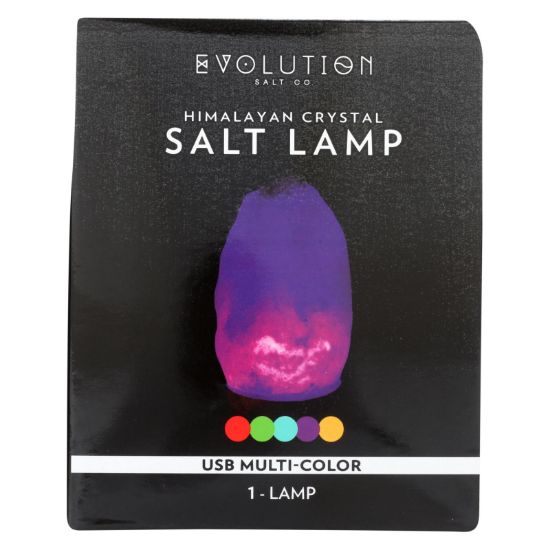 Evolution Salt Lamp - USB - Natural - Multi Color Changing - 1 Count