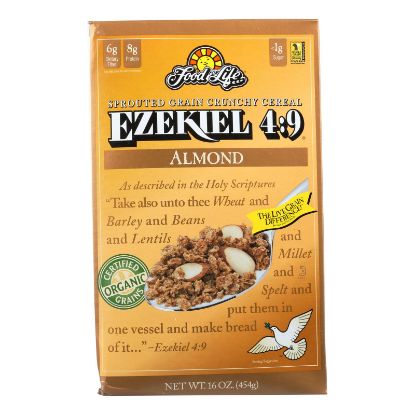 Food For Life Baking Co. Cereal - Organic - Ezekiel 4-9 - Sprouted Whole Grain - Almond - 16 oz - case of 6