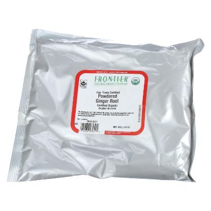 Frontier Herb Ginger Root - Organic - Fair Trade Certified - Powder - Ground - Bulk - 1 lb