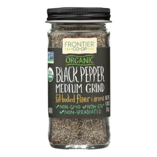 Frontier Herb Pepper - Organic - Black - Medium Grind - 1.80 oz