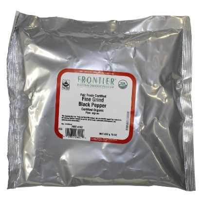 Frontier Herb Pepper - Organic - Fair Trade Certified - Black - Fine Grind - Bulk - 1 lb