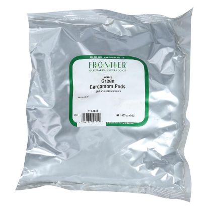 Frontier Herb Cardamom Pods - Whole - Green - Exta Fancy Grade - Bulk - 1 lb