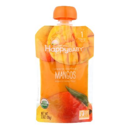 Happy Baby Clearly Crafted Mango - Case of 16 - 3.5 oz.
