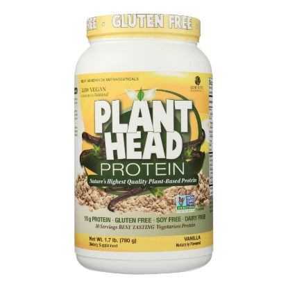 Genceutic Naturals Plant Head Protein - Vanilla - 1.65 lb