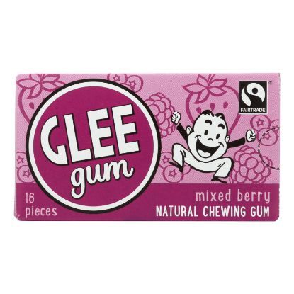 Glee Gum Chewing Gum - Triple Berry - Case of 12 - 16 Pieces