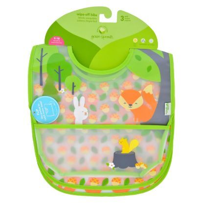 Green Sprouts Bib - Waterproof - 9 to 18 Months - Forest - Assorted - 3 Pack