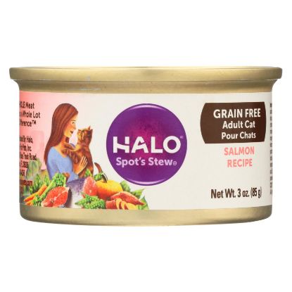 Halo Purely For Pets Cat Food - Spots Stew - Succulent Salmon - 3 oz - case of 12