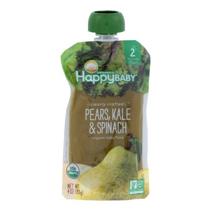 Happy Baby Happy Baby Clearly Crafted - Apples Kale and Avocados - Case of 16 - 4 oz.