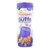 Happy Baby Happy Bites Puffs - Organic HappyPuffs Purple Carrot and Blueberry - 2.1 oz - Case of 6