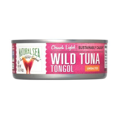Natural Sea Wild Tongol Tuna - Unsalted - Case of 12 - 5 oz.