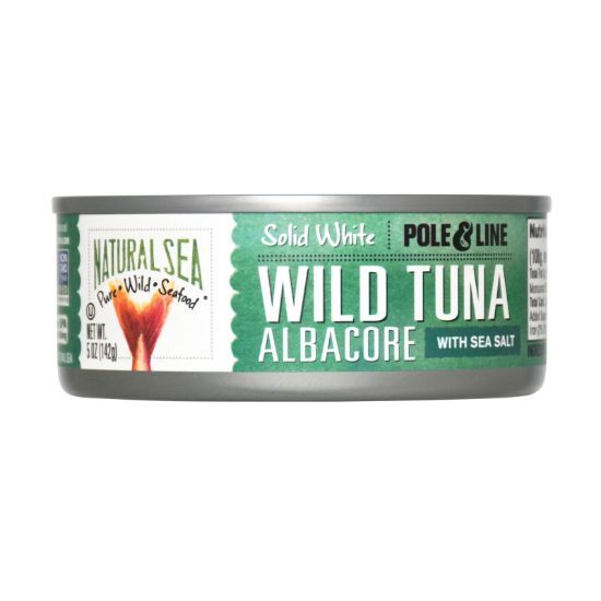 Natural Sea Wild Albacore Tuna - With Sea Salt - Case of 12 - 5 oz.