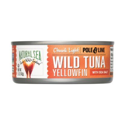 Natural Sea Wild Yellowfin Tuna - With Sea Salt - Case of 12 - 5 oz.
