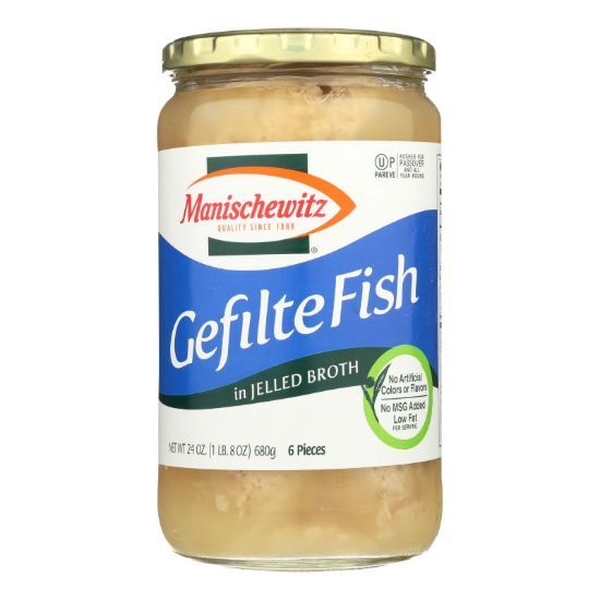 Manischewitz - Gefilte Fish in Jelled Broth - Original - Case of 12 - 24 oz.