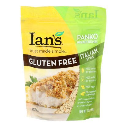 Ians Natural Foods Bread Crumbs - Panko - Italian Style - Gluten Free - 7 oz - case of 8