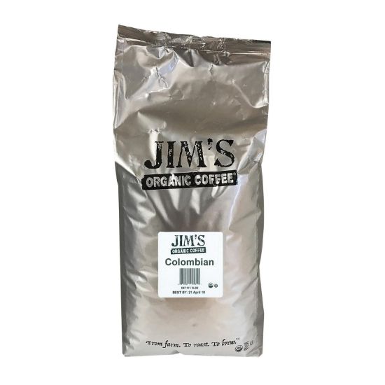 Jim's Organic Coffee - Whole Bean - Colombian Santa Marta Montesierra - Bulk - 5 lb.