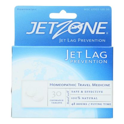 Jet Zone Jet Lag Prevention - Homeopathic Travel Medicine - 30 Tablets - Case of 6