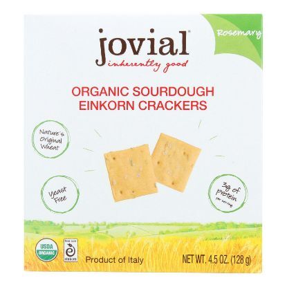Jovial - Sourdough Einkorn Crackers - Rosemary - Case of 10 - 4.5 oz.