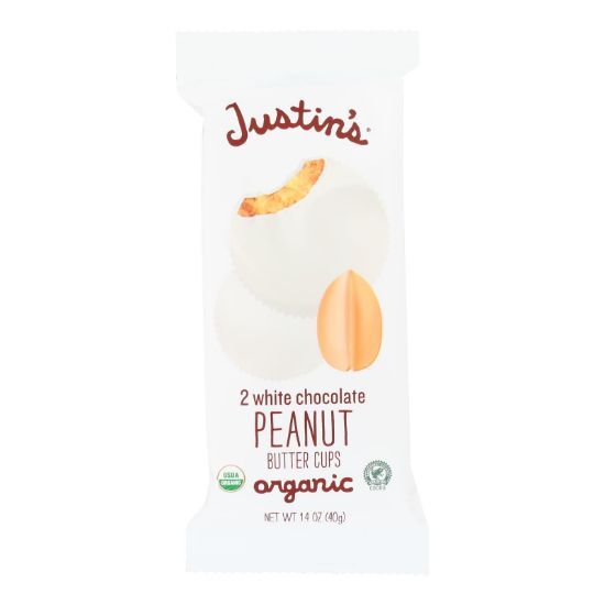 Justin's Nut Butter Peanut Butter Cups - White Chocolate - Case of 12 - 1.4 oz