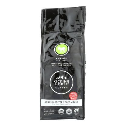 Kicking Horse Coffee - Organic - Ground - Kick Ass - Dark Roast - 10 oz - case of 6