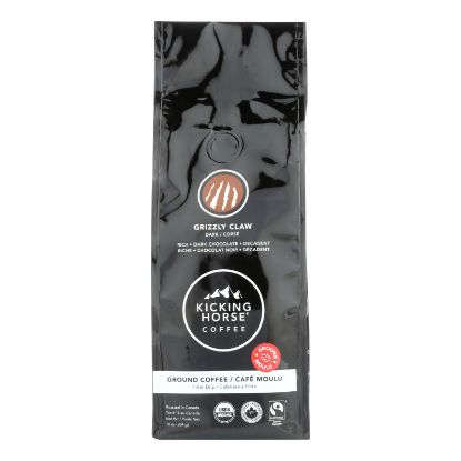Kicking Horse Coffee - Organic - Ground - Grizzly Claw - Dark Roast - 10 oz - case of 6