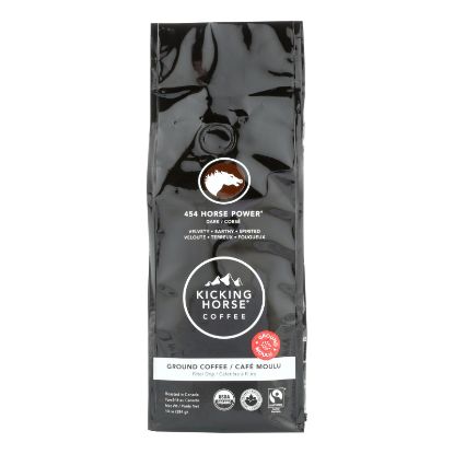 Kicking Horse Coffee - Organic - Ground - 454 Horse Power - Dark Roast - 10 oz - case of 6