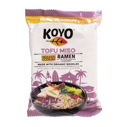 Koyo Ramen - Reduced Sodium Tofu Miso - Case of 12 - 2.1 oz.